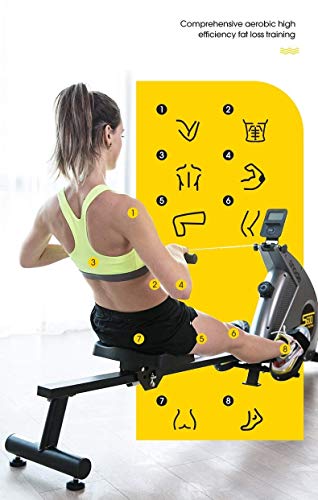 AMZOPDGS Home Rowing Machine Rowing Machine Exercise Equipment Row Machines for Home Silent Folding Magnetic Rowing Machine Tension Resistance Exercise for Whole Body - Gym Store | Gym Equipment | Home Gym Equipment | Gym Clothing