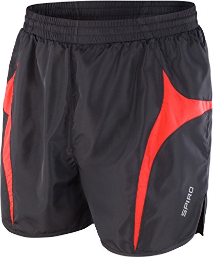 Spiro Men's Micro Lite Running Shorts - Black/Red, Medium