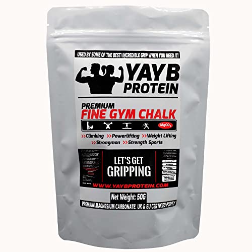 YAYB Premium Gym Chalk Powder - Made in UK/EU - Climbing Powder (50g (BAG))