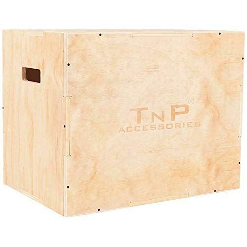 TnP Distribution Wooden Plyometric Plyo Jump Box Jumping Boxes Step Squat Crossfit Deck Stepper MMA 45cm x 40cm x 35cm