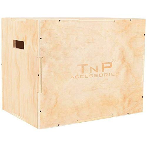 TnP Distribution Wooden Plyometric Plyo Jump Box Jumping Boxes Step Squat Crossfit Deck Stepper MMA 45cm x 40cm x 35cm