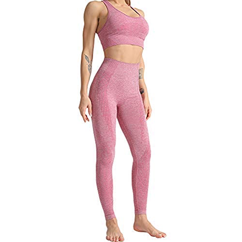 DONYKARRY 3Pcs Women Seamless Sportswear Sets, Long Sleeve Bar Pants Yoga Workout Sportswear Gym Crop Suits Top with Thumb Hole Fitness - Gym Store | Gym Equipment | Home Gym Equipment | Gym Clothing