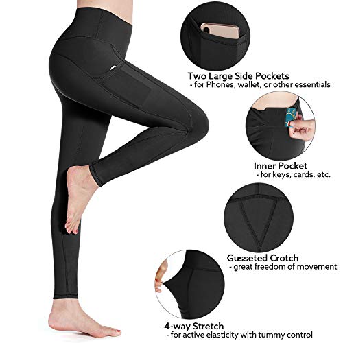 G4Free Womens Leggings Sports Yoga Pants with Pockets High Waist Tummy  Control Soft Stretch Slim Trousers Gym Athletic Workout Running Tights Pants