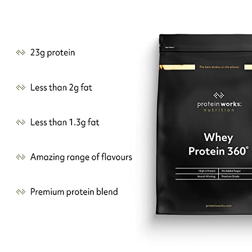 Protein Works - Whey Protein 360 | Premium Whey Shake | Whey Protein Powder Blend | No Added Sugar Protein Shake | 40 Servings | French Vanilla | 1.2kg