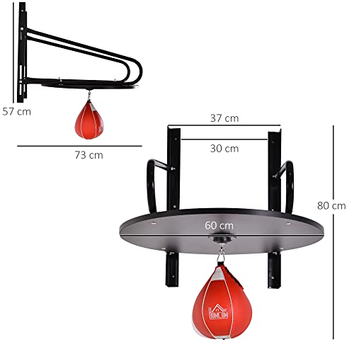 HOMCOM Wall-mounted Punching Ball Hanging Speedball Platform Set Frame Stand Boxing Sports - Gym Store | Gym Equipment | Home Gym Equipment | Gym Clothing