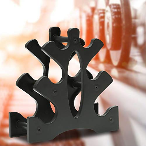 GJCrafts 3 Tier Dumbbell Rack, Detachable Dumbbell Tree Stand Vertical Dumbbell Weight Holder Small Tower Compact Floor Bracket for Home Gym Exercise Plastic