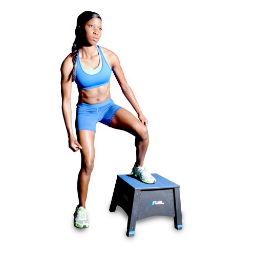 Fuel Pureformance Adjustable Plyometrics Box, blue, black