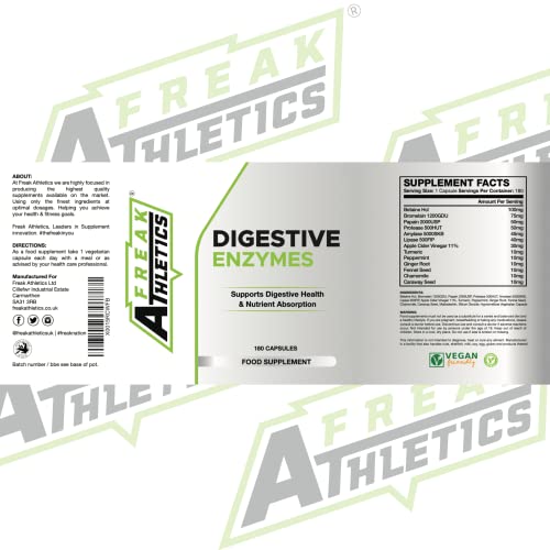 Digestive Enzyme Supplements - 180 Capsules Digestive Enzymes with Plant Based Ingredients - Supports Gut and Daily Digestive Health