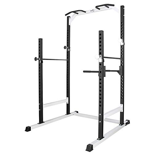 RIP X Heavy Duty Half Power Cage Weight Lifting Squat Rack & Dip Station Tower