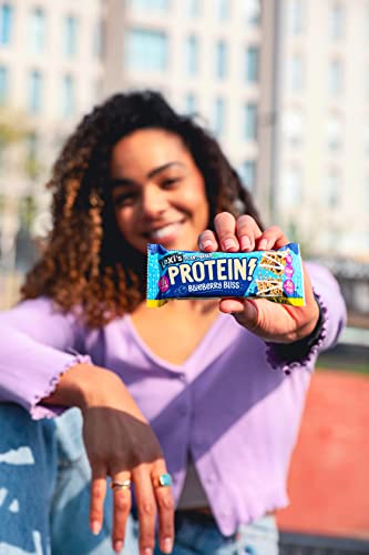 Lexi's® Plant-Based Protein Crispy Bar | Vegan & Gluten Free | High Fibre | Low Calorie Healthy Snack | Dairy Free, Nut Free, No Sweeteners | Blueberry & Vanilla (12 x 40g)