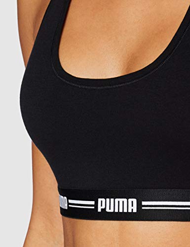 PUMA Women's Bras-Racer Back Top (1-Pack) Sports, Black, M