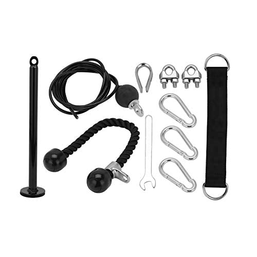 Holdfiturn Fitness Pulley System DIY Pulley Cable Machine Attachment System Set Muscle Arm Strength Training Equipment
