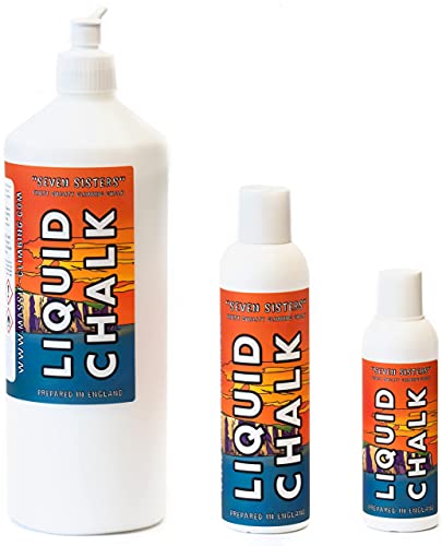 Massif Liquid Chalk for Rock Climbing - Made in England - Eco Friendly, Quick to Apply & Long Lasting - Superior Grip for Bouldering Gym Weightlifting Gymnastic Crossfit Sports (100ml Squeeze Bottle)
