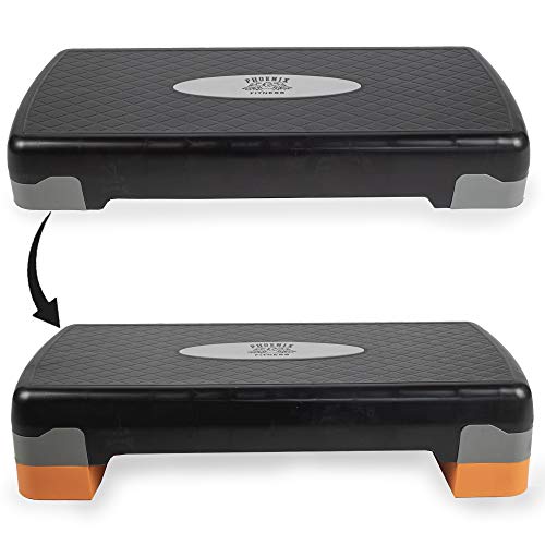 Phoenix Step Bench Phoenix Fitness Aerobic Fitness Stepper - Adjustable Height 2 Levels A ...