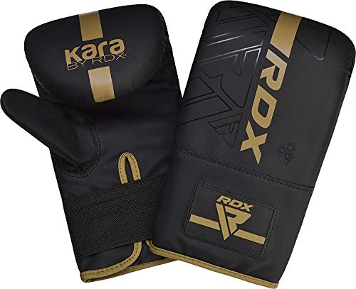 RDX Bag Gloves for Heavy Punching Training, Maya Hide Leather KARA Punch Mitts for Sparring, Boxing, MMA, Muay Thai, Kickboxing, Focus Pads and Double End Speed Ball Workout