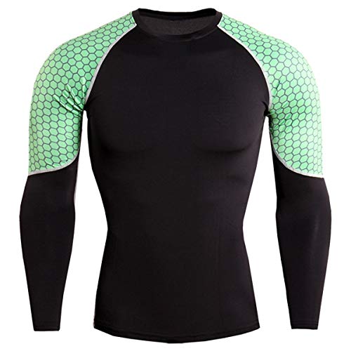 YDSH Men's Super Thermal Compression Base Layer Long Sleeve Cold Wear Top,Mens Compression Base Layer Running Tops Quick Dry Fitness Long Sleeves T-Shirts