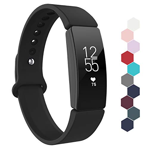 Adepoy for Fitbit Inspire HR Strap, Waterproof Soft Sport Bands Compatible with Fitbit Inspire/Inspire HR/Ace 2, Women Men Small Large