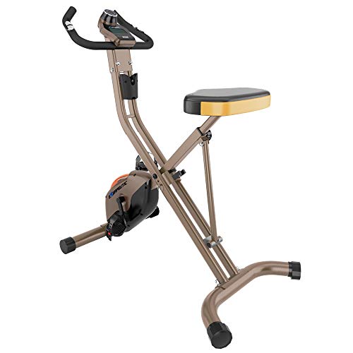 Exerpeutic Unisex Adult Gold 500 XLS Folding Upright Exercise Bike - Gold, N/A