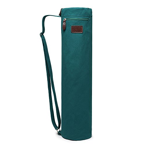 Fremous Yoga Mat Bag and Carriers for Women and Men - Portable Multifunction Storage Pockets Canvas Yoga Bags (Dark Green)