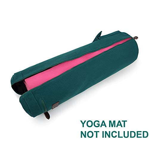 Fremous Yoga Mat Bag and Carriers for Women and Men - Portable Multifunction Storage Pockets Canvas Yoga Bags (Dark Green)