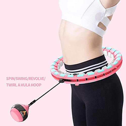 fitness hula hoops,Weighted Smart Hula Hoop Smart Fitness Hula Hoops for Adults Exercise, Smart Massage Weighted Hula Hoop Indoor Hula Hoop 27 Detachable Knots Adjustable Weight Auto Spinning Ball