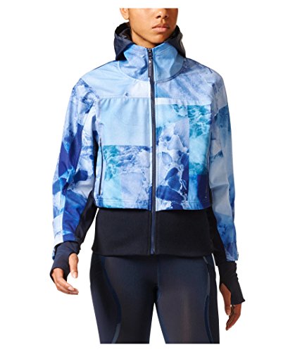 adidas Women's Run Trail Jacket, Blue, Small