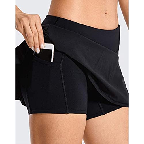 XMYNB Tennis Skirts Women Tennis Skorts Sport Athletic Yoga Shorts Skirt Anti Exposure Fitness High Waist Shorts Female Sportswear