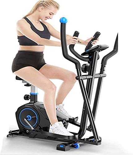 Eight Speed Adjustment of Magnetic Control Resistance,Home Mute Magnetron Cross Trainer,Elliptical Machine,for Men and Women RunningMachine,3 in 1 Cardio Fitness Workout Machine