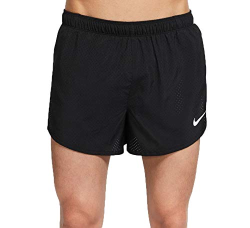 Nike Men's Fast Shorts for Running, Black/Reflective Silver, XXL