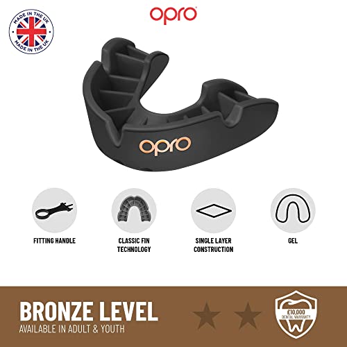 Opro Unisex 102500002 OPRO Bronze Self Fit Mouthguard, Nautical Blue, Adult 10 UK