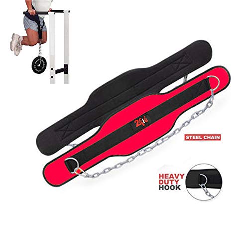 2Fit Dipping Belt Body Building Weight Lifting Dip Belt Chain Exercise Gym Training Neoprene Belt