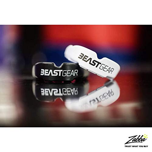 Beast Gear Mouth Guard/Gum Shield for boxing, MMA, rugby, muay thai, hockey, judo, karate martial arts and all contact sports (White, Adult (11+))