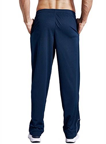 ZENGVEE Jogging Pants for Men Lightweight Tracksuit Bottoms Elasticated Waist Athletic Joggers Trousers Men Sweatpants with Phone Pockets for Workout,Gym,Running,Home-Wear-0317(SolidNavy-S)