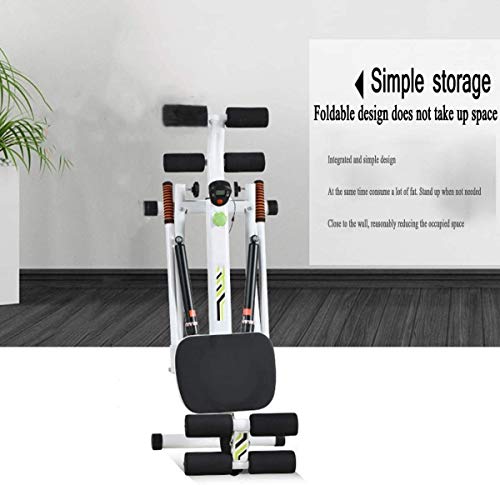Rowing Machines, Rowing Machine,Home Foldable Magnetic Resistance Rowing Machine,Abdomen Stovepipe Rowing Device,with 12 Resistance Levels 3 Grades Slope