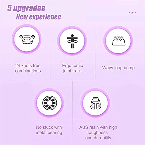 fitness hula hoops Weighted Smart Hula Hoop for Adults and Kids Exercising, 2 in 1 Abdomen Fitness Weight Loss Massage Non-Fall Hoola Hoops, 24 Detachable Knots Adjustable Weight Auto-Spinning Ball