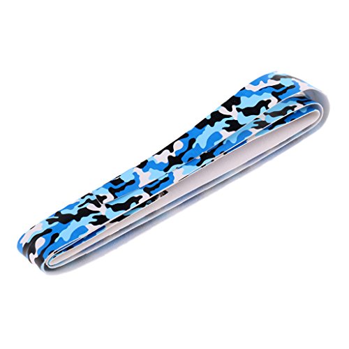 Dolity Tennis Racquet Grip Tape Badminton Handle Grip Great for All Bats and Racquets; Baseball, Softball, Tennis, Badminton, Cricket, Even Ping-Pong Paddles - Camo Blue