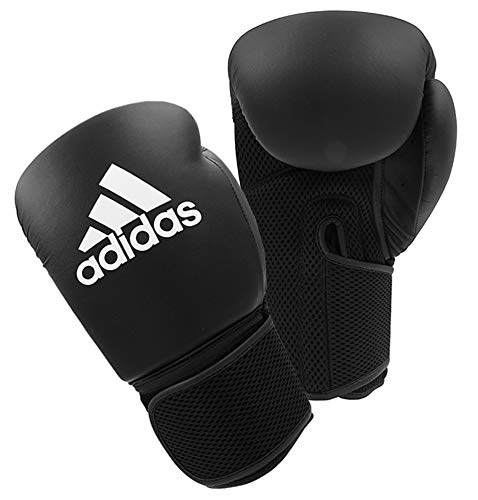 adidas Boxing Gloves and Focus Mitts Set Adult Men Women Kids Fitness Training Workout Gym Pads 10oz 6oz, Black