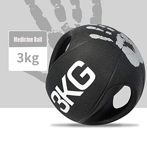 Medicine Ball Binaural Rubber Kettlebell Balance Ball, Home Gym Core Training Balance Training Aerobics Fitness Ball (Size : 3kg/6.6lbs) - Gym Store | Gym Equipment | Home Gym Equipment | Gym Clothing