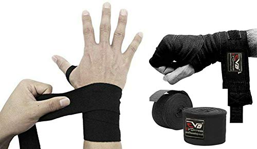 Islero Fitness Matte Black Boxing Gloves Men Punch Bag Women MMA Muay Thai Martial Arts Kick Boxing Sparring Training Fighting Gloves With Hand Wraps (Black, 10 OZ)