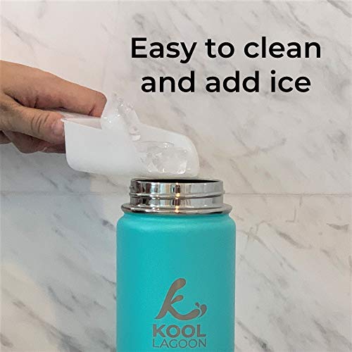 Kool Lagoon Stainless Steel Water Bottle | 650 ml | Vacuum Insulated Double Wall | Cold & Hot Flask | Sports Cap | BPA Free | Large Metal Thermos | Leakproof | For Gym, Travel, Sports | Gift Box