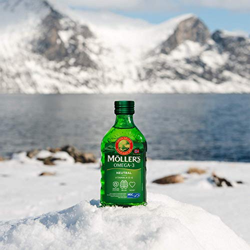 Moller’s ® | Omega 3 Cod Liver Oil | Omega-3 Dietary Supplements with EPA, DHA, Vitamin A, D and E | Superior Taste Award | Pure & Natural cod Liver Oil | 166 Year Old Brand | Neutral | 250 ml