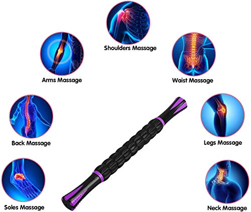 Muscle Roller Stick, BUDDYGO Massage Stick Roller for Deep Tissue and Trigger Point Hamstring Tightness & Plantar Fasciitis Massage, Effective Relieve Cramp, Pain, Suitable for Athlete, Runner, Yogi