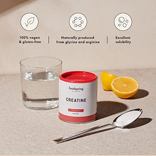 foodspring Creatine Powder, 150g, Pure Creatine Monohydrate for Muscle Growth, Strength and Endurance, Made in Germany