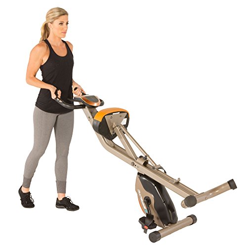 Exerpeutic Gold 575 XLS Bluetooth Smart Technology Folding Upright Exercise Bike with 181 kg Weight Capacity