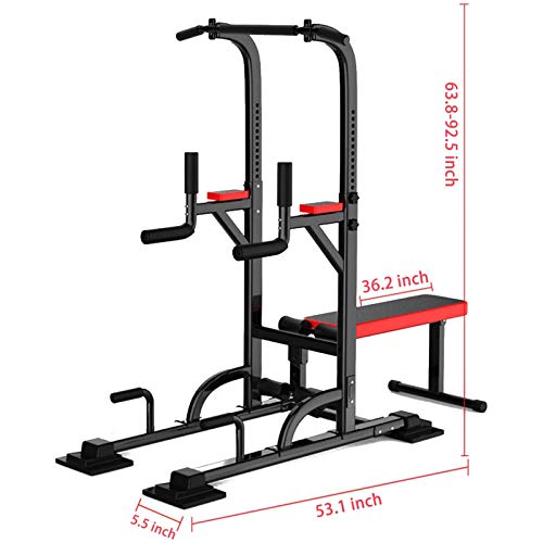 ZYQDRZ Multifunctional Power Tower, Pull-Up And Pull-Down Station, Desktop Home Fitness Equipment, Adjustable Weight Training Heavy-Duty Fitness Machine