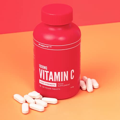 Vitamin C 1000mg | High Strength Tablets by FIGHT | 120x Vegan VIT C Tablets | Support Your Immune System, Body & Energy