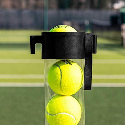Vermont Tennis Ball Pick-Up Tube - Simple Tennis Ball Collection – 15-Ball Capacity (Regular Tennis Balls) | Long-Lasting PVC Construction | Top Rubber Lock Strap - Gym Store