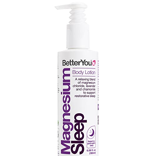 BetterYou Magnesium Sleep Lotion | Transdermal Magnesium Sleep Lotion Infused with Lavender & Chamomile to Support Sleep | Natural Sleep Aid | Better Sleep, Naturally | 180ml