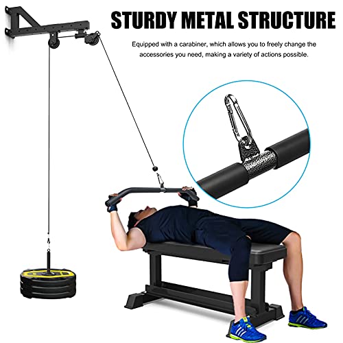 Lyndwin Fitness LAT Pulldown Bar, Gym Cable Machine Attachment LAT Bar, Curl Bar Tricep Press Down Bar Back Arm Muscle Building Strength Workout