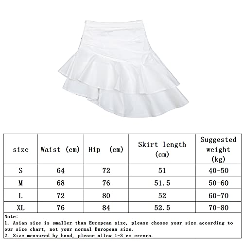 Lotus leaf Tennis skirts Women's Sport Short Yoga High Elastic Waist Stretch Skirt Shorts Female Tennis Skort 430 (Color : Black, Size : Large)